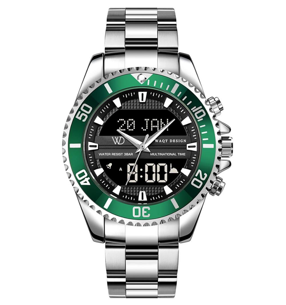 R-WAQT – Montre Homme Métal Élégante avec Heures de Prières – Image 3